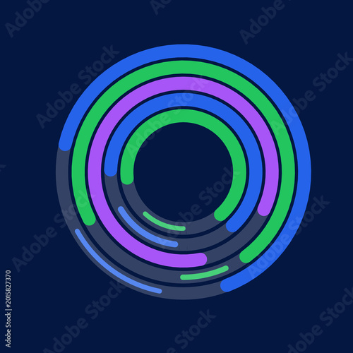 Colorful Rounded Ring Arcs