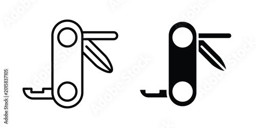 Quadro su tela Swiss Knife icon. vector pictogram pack