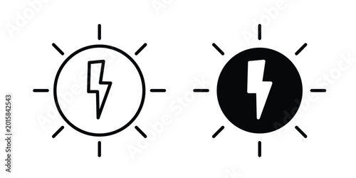 Photos Alternative power icon. thin line icon vectors