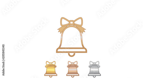 Foto Cat shaped doorbell and small bells.
