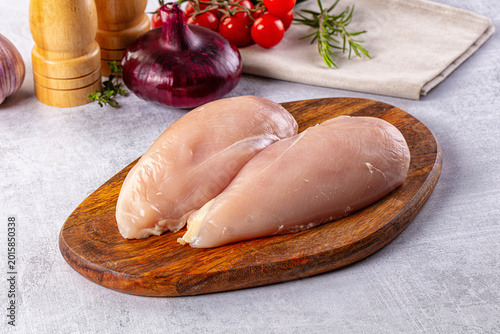 Fresh raw chicken fillet for cooking
