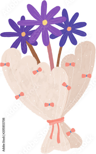 Cute bouquet illustration	