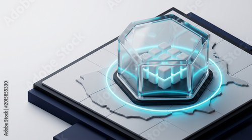 3D Illustration of Sovereign Cloud Data Residency and Geographic Data Vault Security for Enterprise Compliance SaaS