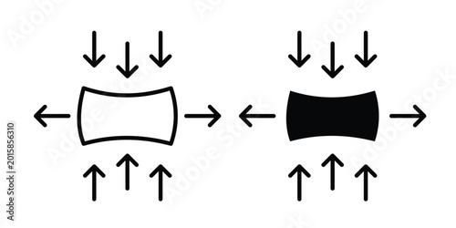 Foto Stretchable icon. thin line icon vectors