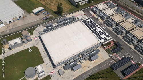 Data center campus near Milan, Italy. Modern cloud computing infrastructure supporting enterprise data storage, AI systems and digital services across Europe.