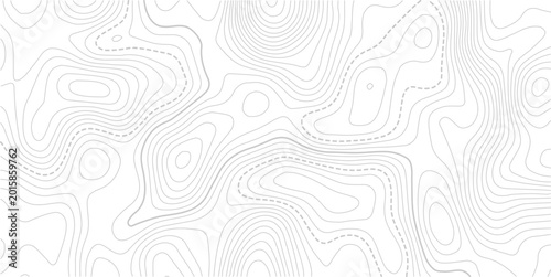 Tableau sur toile Topographic map patterns, topography line map