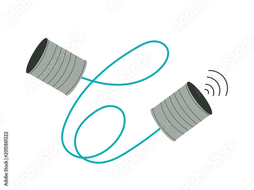 Can telephone, tin can for communication