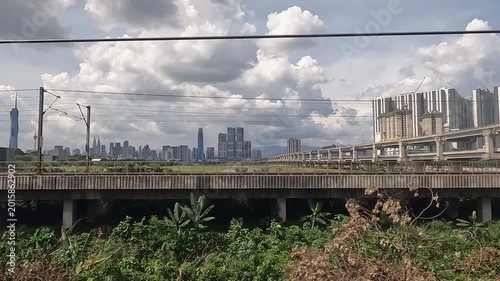 Train view of Kuala Lumpur, Malaysia