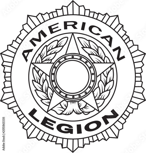 Tableau sur toile American Legion logo Vector