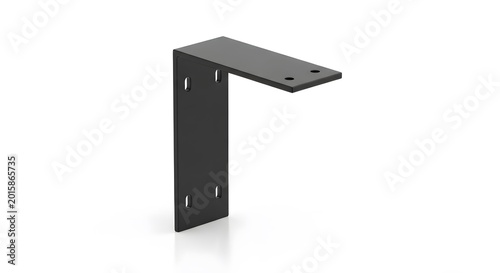 Black L Shaped Shelf Bracket with Screws Holes
