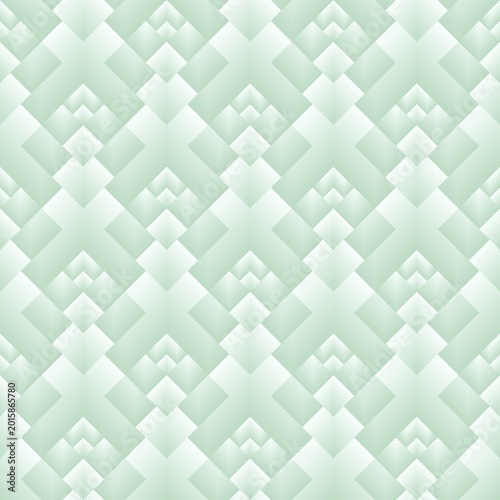 Green geometric seamless snow-covered Christmas tree pattern gradient background