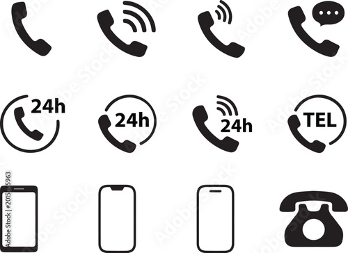 Telephone & Communication Icons Vector
