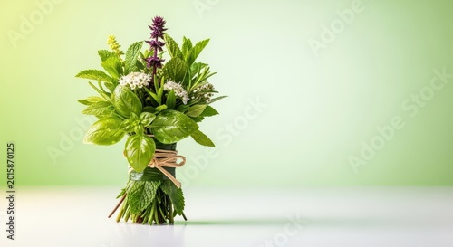 Fresh, vibrant green botanicals symbolizing wellness, natural health, and the purest form of herbal healing remedy, pharmacy, essential oil, wholesome