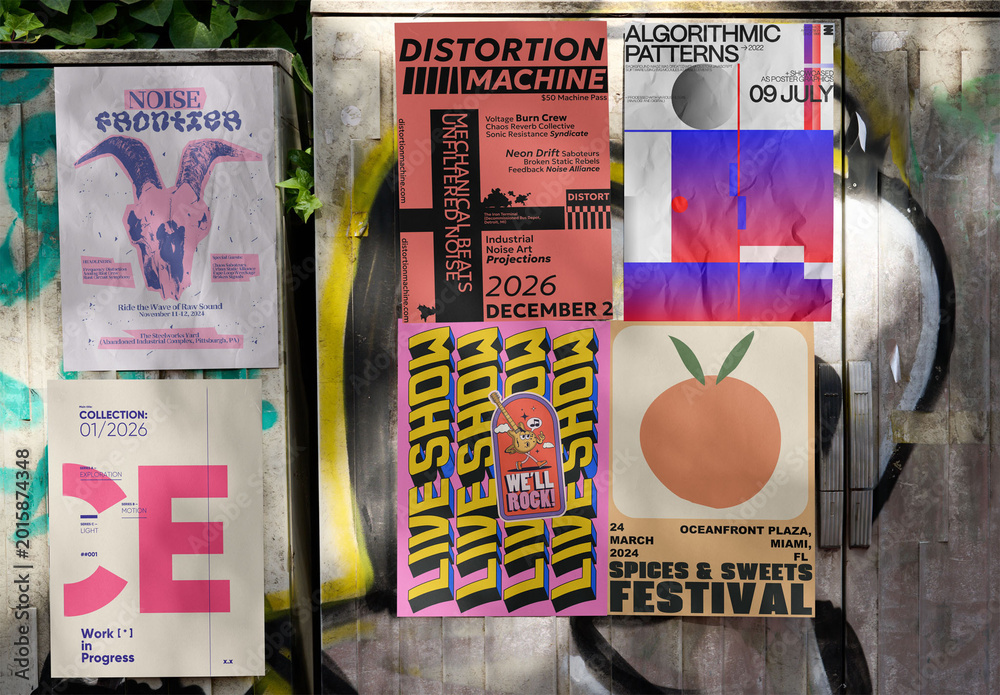 Urban Poster Mockup Template for Guerrilla Design Projects Stock ...