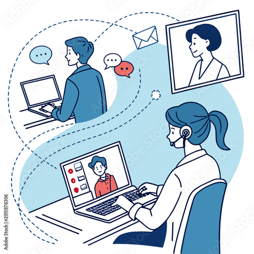 Remote Business Team Collaboration