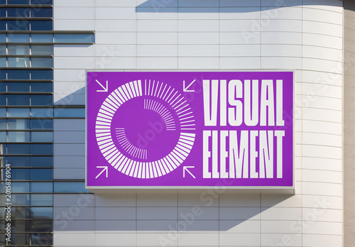 Blank billboard on Building in Los Angeles. PSD template mockup.