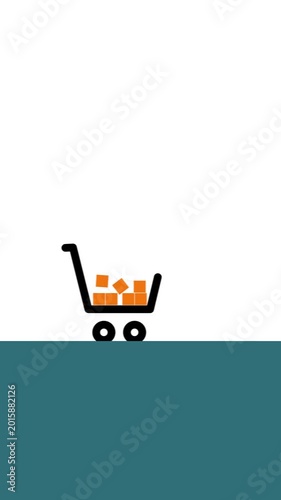 Adding Items to Shopping Cart Animation for E-commerce and Online Shopping