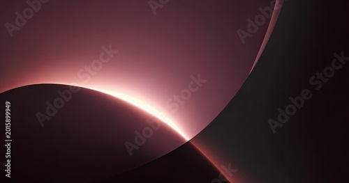 Smooth, glowing curves of rose gold and dark shades
