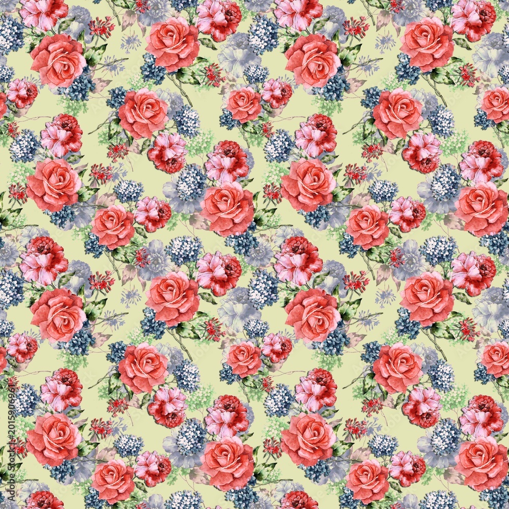 Naklejka premium PP-008 (ALL OVER MULTICOLOR FLORAL PRINT)