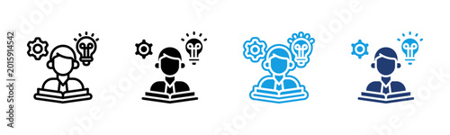 Photography Learning icon multiple style collection