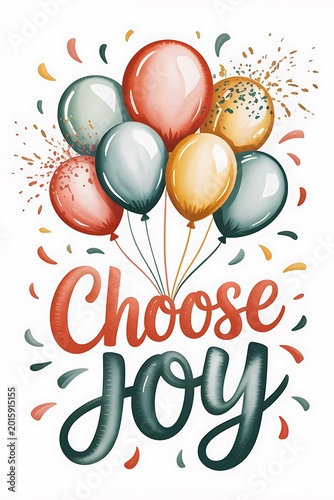 Balloons floating upwards carry a message of pure happiness in this celebration.