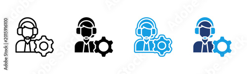 Foto Contact Management icon multiple style collection