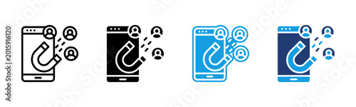 Photos Lead Generation icon multiple style collection