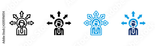 Tableau sur toile Opportunity Tracking icon multiple style collection