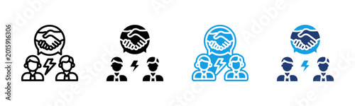 Tableau sur toile Issue Resolution icon multiple style collection