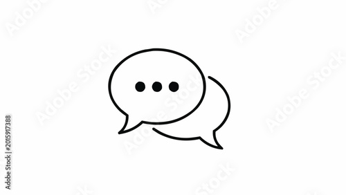 Speech bubbles with ellipsis for conversation 
