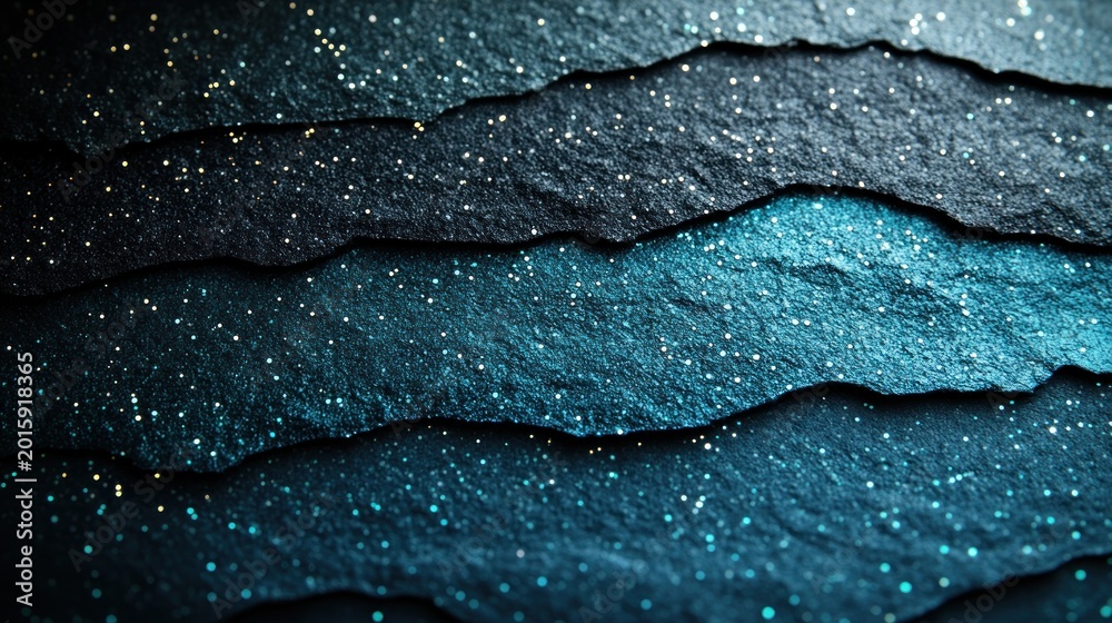 Fototapeta premium Textured layers with shimmering details capture the ocean's mysterious depths