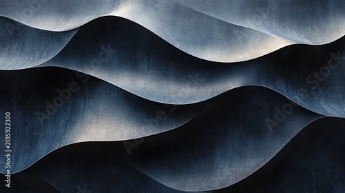 Curved layers of fabric create a gentle wave pattern inviting calm and serenity