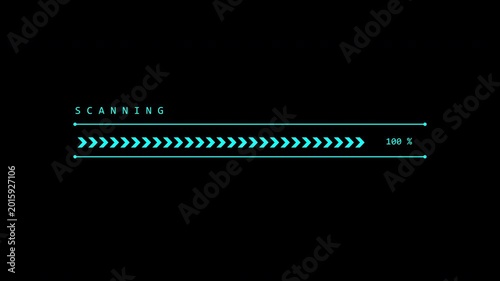 Cyan System Scan Progress Bar Alpha Overlay
