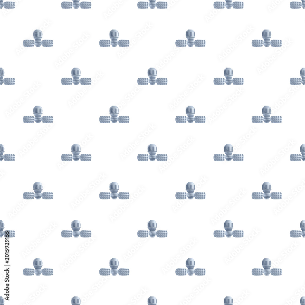 Fototapeta premium Seamless pattern featuring multiple orbiting communication satellites on a clean white background