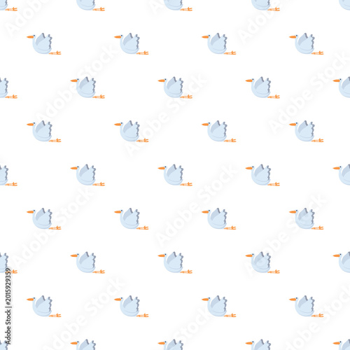 Photos Flying seagulls repeating seamless pattern on white background