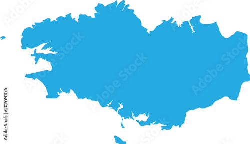 Konstfotografi Bretagne Isolated Blank Map Cartography Illustration Region in France