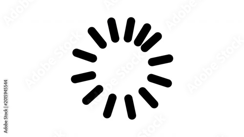 Looping Black Loading Spinner With Alpha Channel