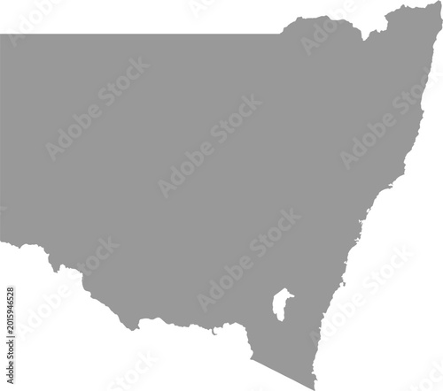 Quadro em tela New South Wales Isolated Blank Map Cartography Illustration Region in Australia