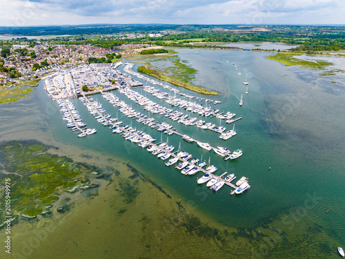 Photos Aerial shot of yacht marina near Poole
