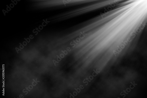 3D grunge background with spotlight shining down in smokey atmosphere