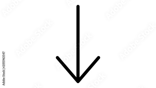 Bild auf Leinwand Professional Nadir arrow illustration featuring an editable stroke for custom line weight, representing the downward direction in celestial navigation and scientific mapping in a scalable vector