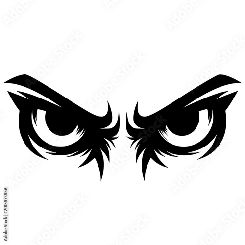 Angry eye stare vector design