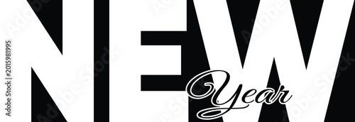 Modern New Year Typography Design