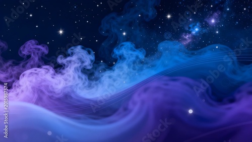 Cosmic Nebula with Stars