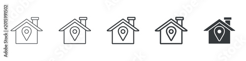 Home Different Icon Set Simple Style Collection