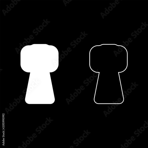 Fotografie Wine cork champagne stopper alcohol bottle bung set icon white color vector illu