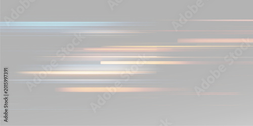 Obraz na płótnie Horizontal blur of colorful lights creating sense of high speed flight and trave