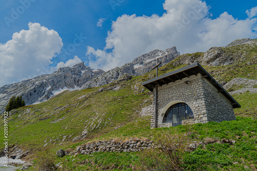 Obraz na płótnie Vers le Col de la Colombière, Haute-Savoie-France