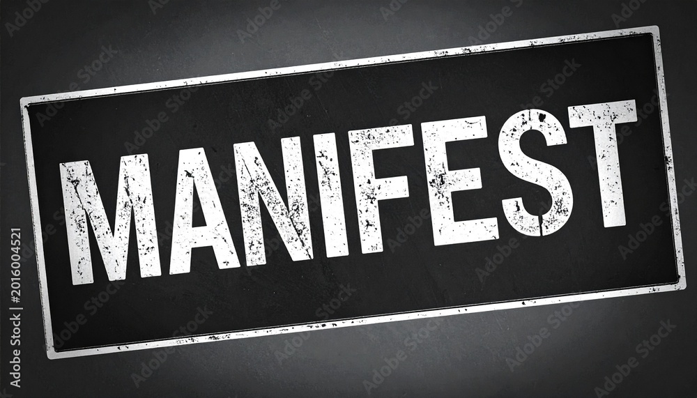 Fototapeta premium MANIFEST Stamp – Declaration & Intention Symbol