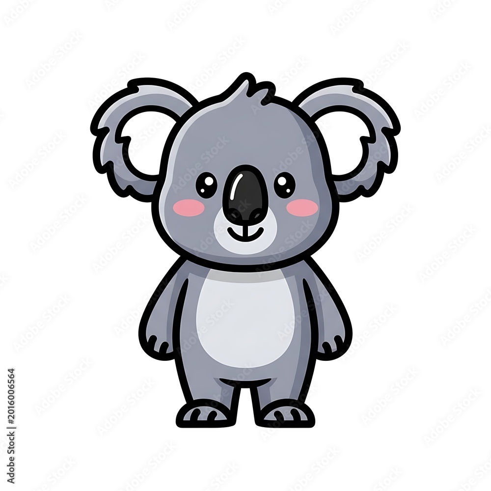 Fototapeta premium Cute Cartoon Koala Character Design.